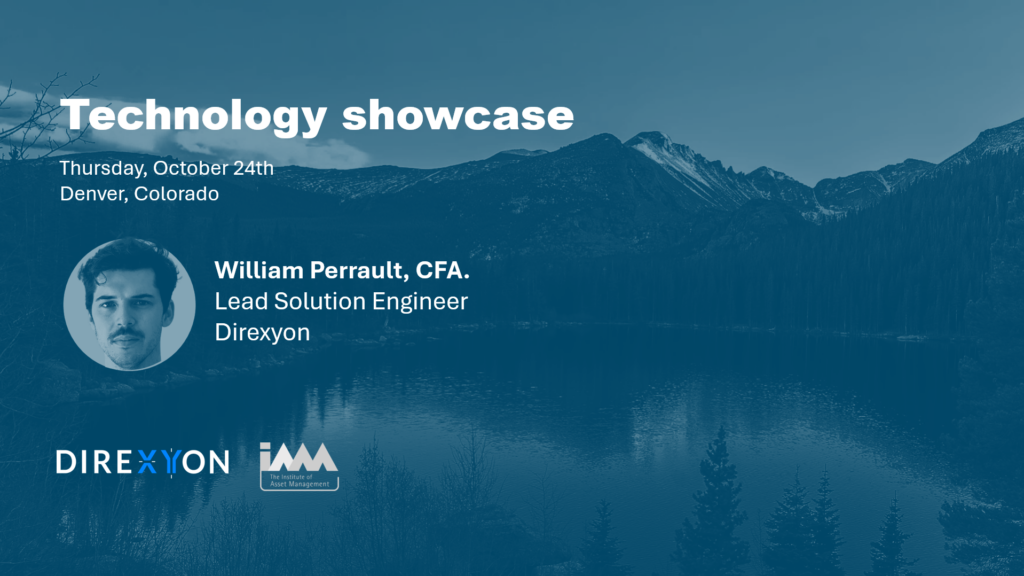 Direxyon's Technology showcase hosted by William Perrault at the IAM North American Conference 2024