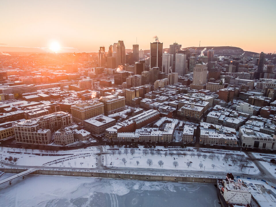 A typical canadian city in winter, transitioning from traditional models of municipal asset management.